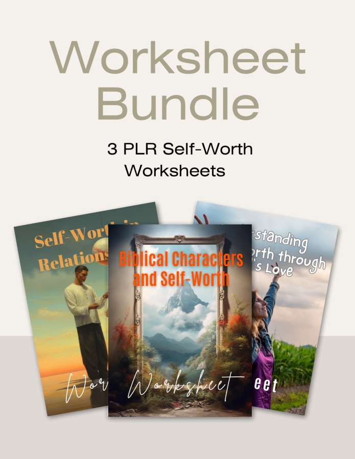 3 Self-Worth Worksheets Bundle