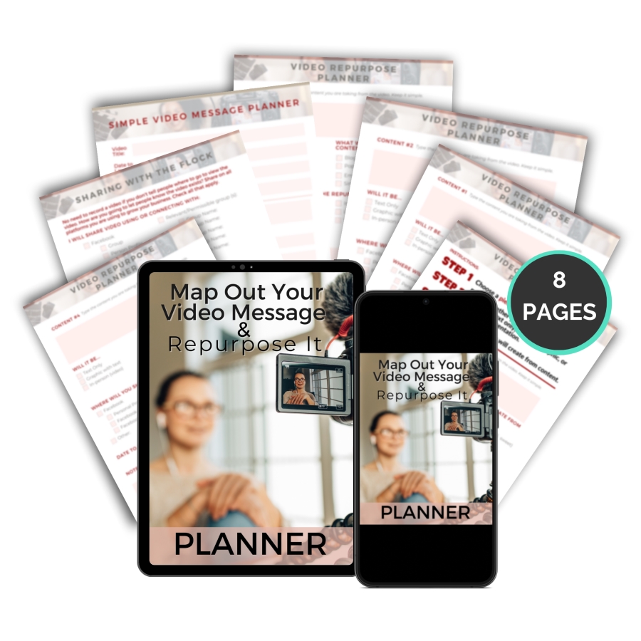 Re-brandable Map Out Your Video Message & Repurpose It Planner