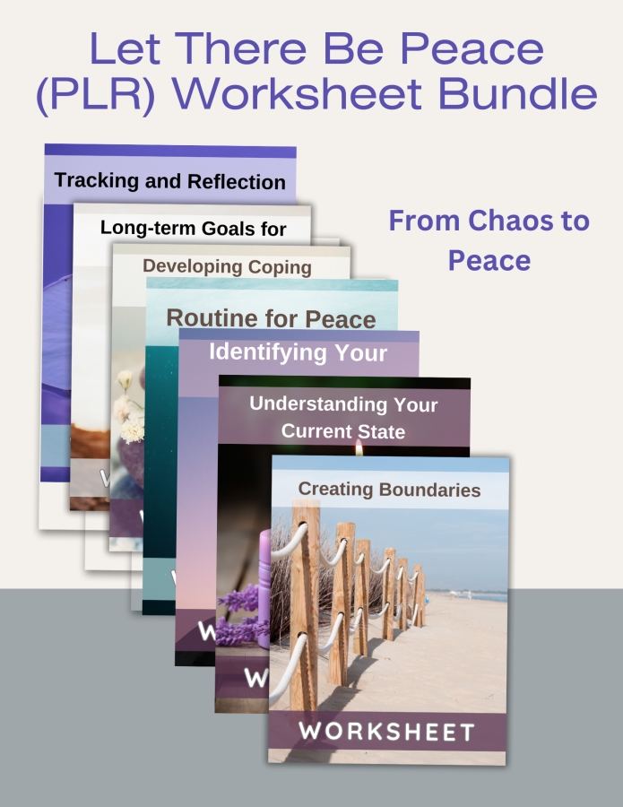 7 Worksheets Bundle From Chaos to Peace NFP